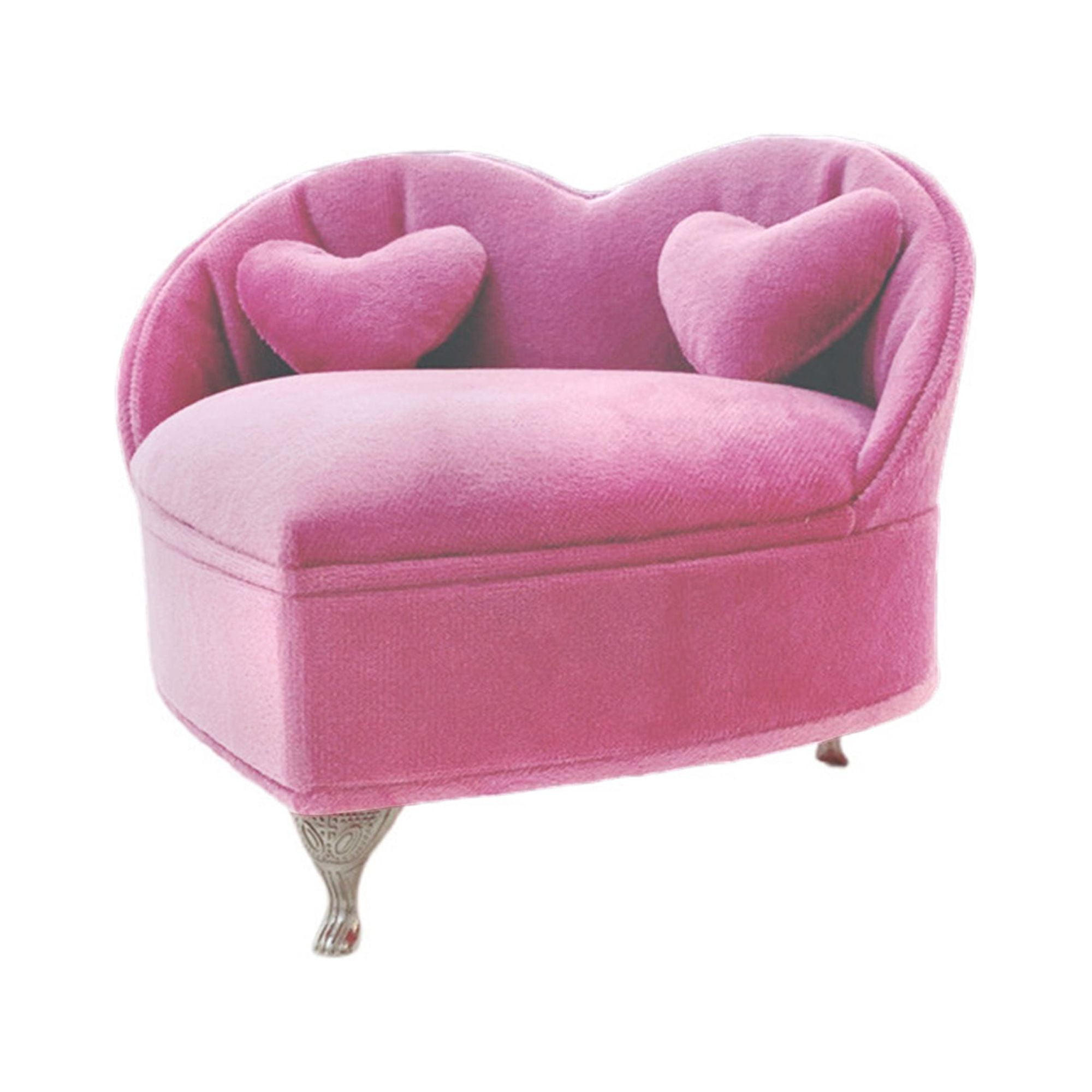 Openable Couch Jewelry Box Mini Pink Sofa Single/Double People Heart