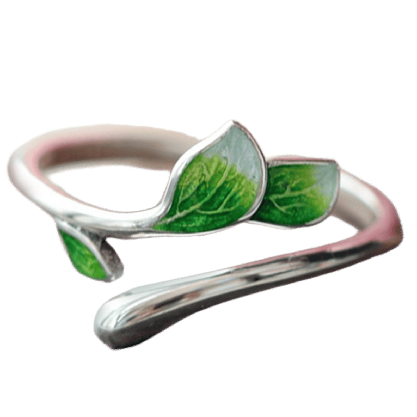 Openable Rings Openable Finger Rings Tree Leaves Shape Adjustable Opening Rings Eye ...