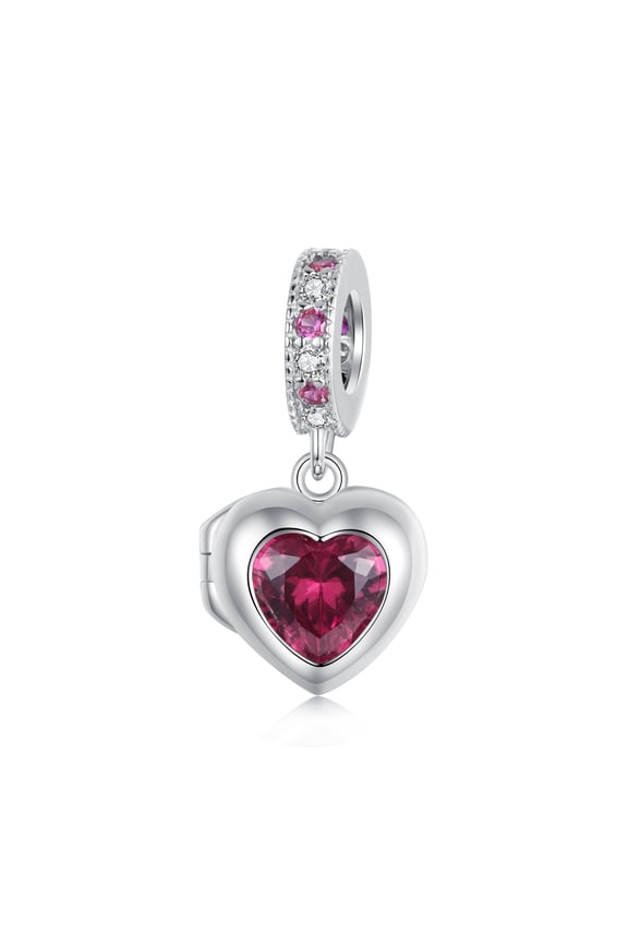 Openable Forever Love Heart Fashion Silver-Plated Charm Beads for Jewelry Making