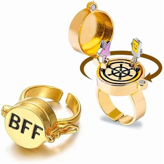 Openable Treasure Chest Spinner Ring, Cute Anime Steering Wheel Stress Ring