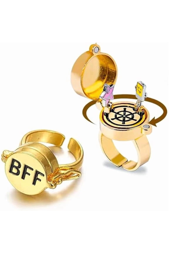 Openable Treasure Chest Spinner Ring, Cute Anime Steering Wheel Stress Ring