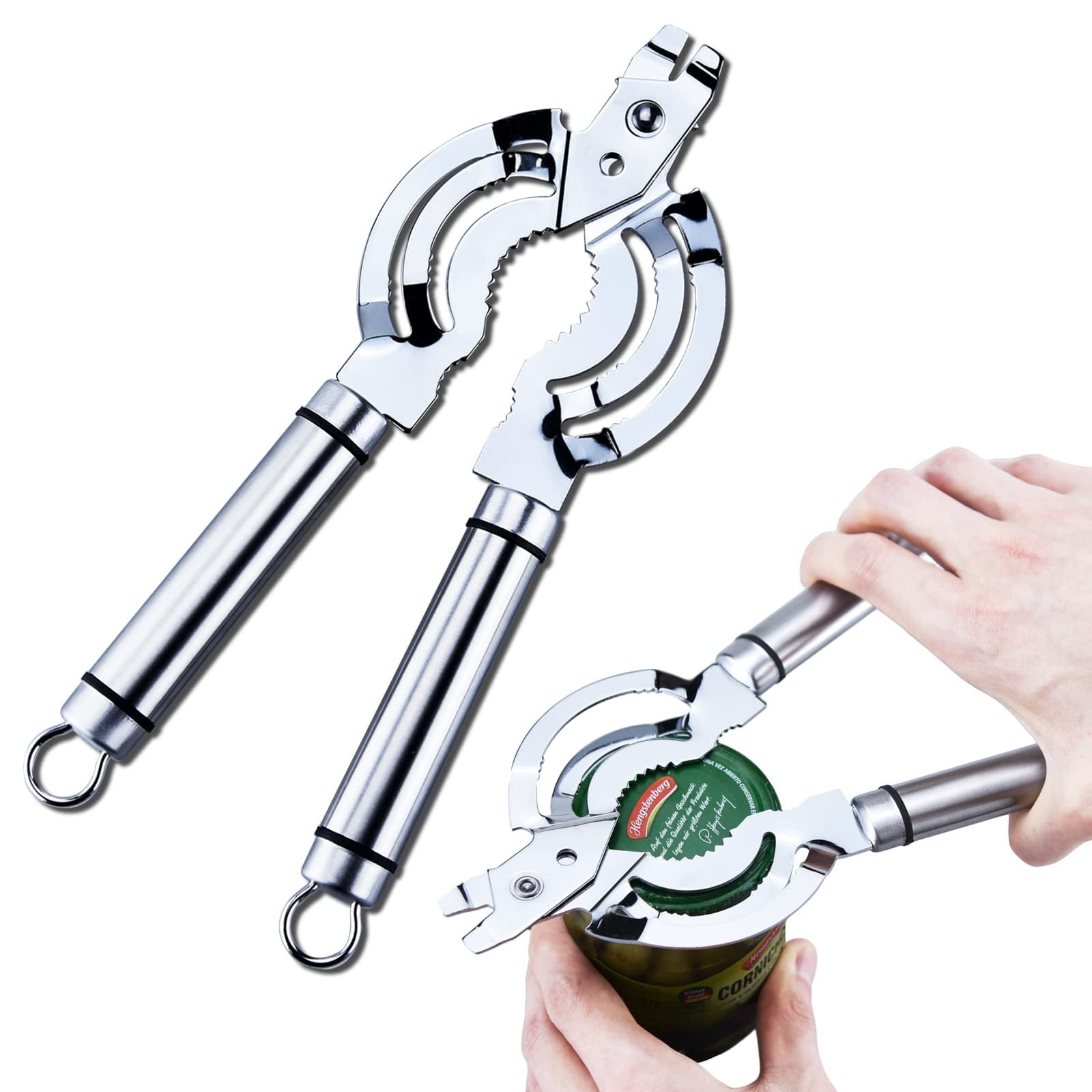 Opener，Lid Opener Handheld Can Opener Stainless Steel Opener Corkscrew ...