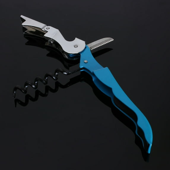 Opener Tool Double Hinge Wine Corkscrew Key Bottle Cutter Double Hinge Design Multi-Functional Metal Cap Soft-Touch Velvet Feel Handle Portable For Bartenders / Bar /Home