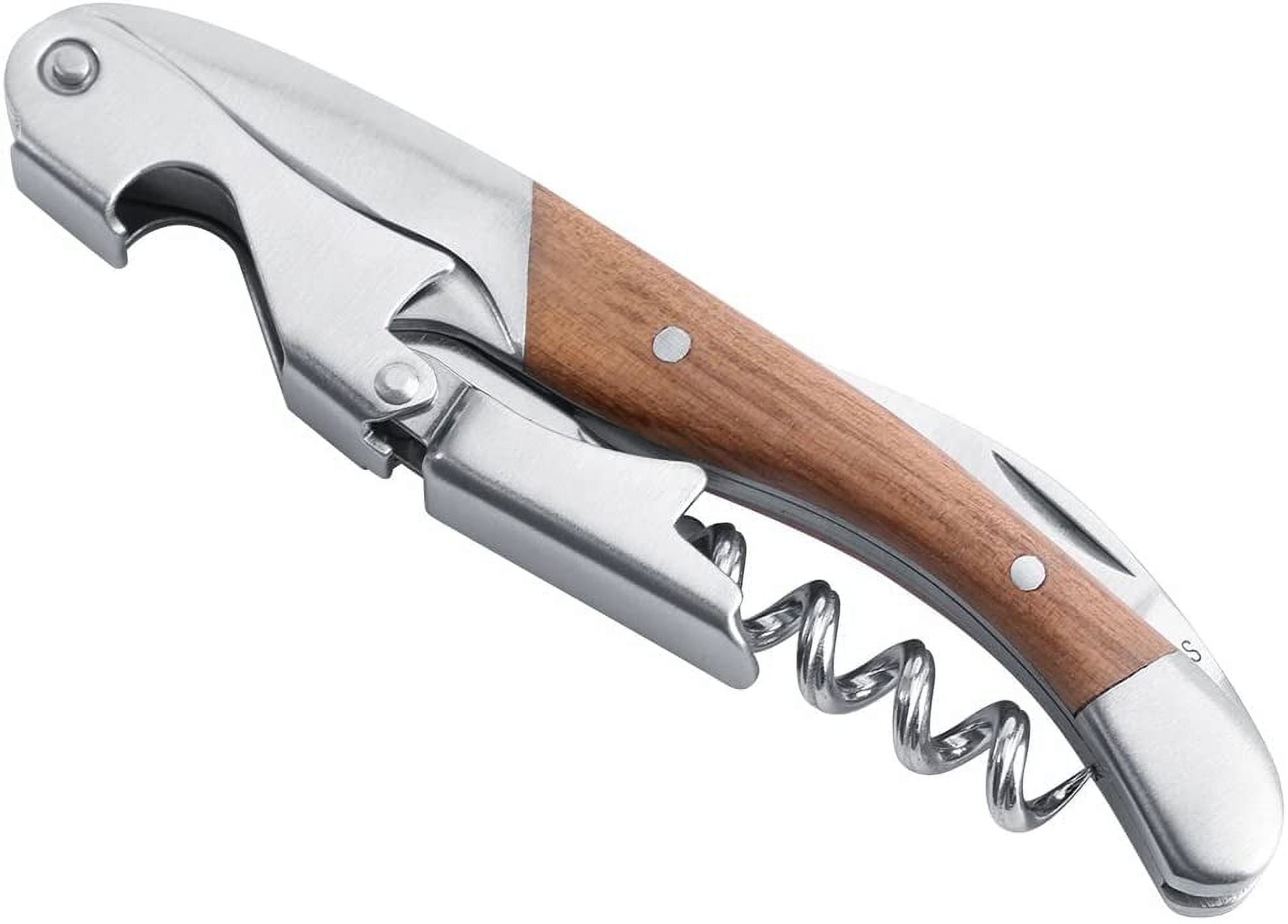 Opener for Bar Restaurant Waiters, 3 in 1 Professional Wooden Handle Waiter Corkscrew Key for Bartenders - Walmart.com