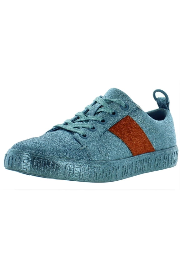 OPENING CEREMONY Women's Glitter OC Logo Sneakers, Blue, 5