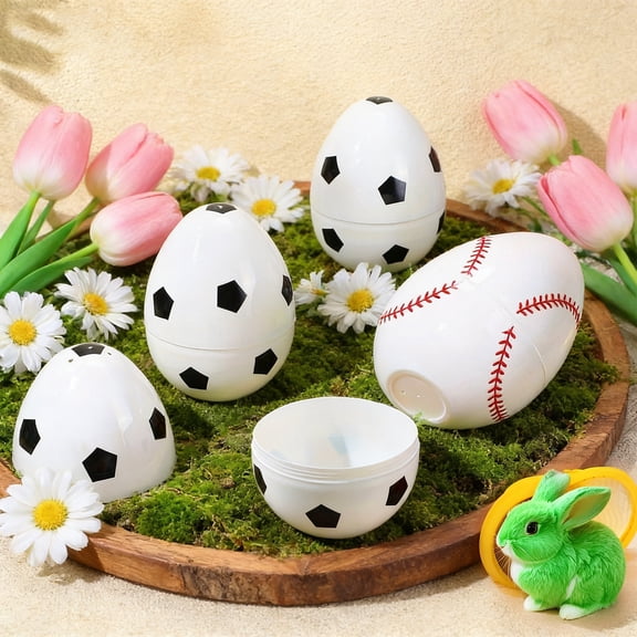 Opening Easter Sport Themed Egg - Fun Playful Interactive Holiday Decorative Item for Home Party Games, Durable Easter Accessory, Year of The Horse 2026, Easter Spring Gathering Fun, 3.9*5.9in, B