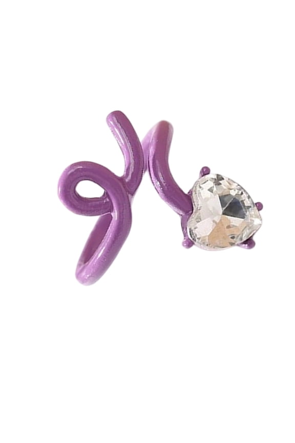 Opening Finger Rings Adjustable Finger Rings Heart Open Rings Finger Jewelry Alloy Texture Present for Fashion Lover