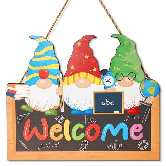Opening Season Classroom Decoration Wall Hanging Chalkboard Welcome Door Sign Wall Hanging Wall Decorations Wooden Pendant