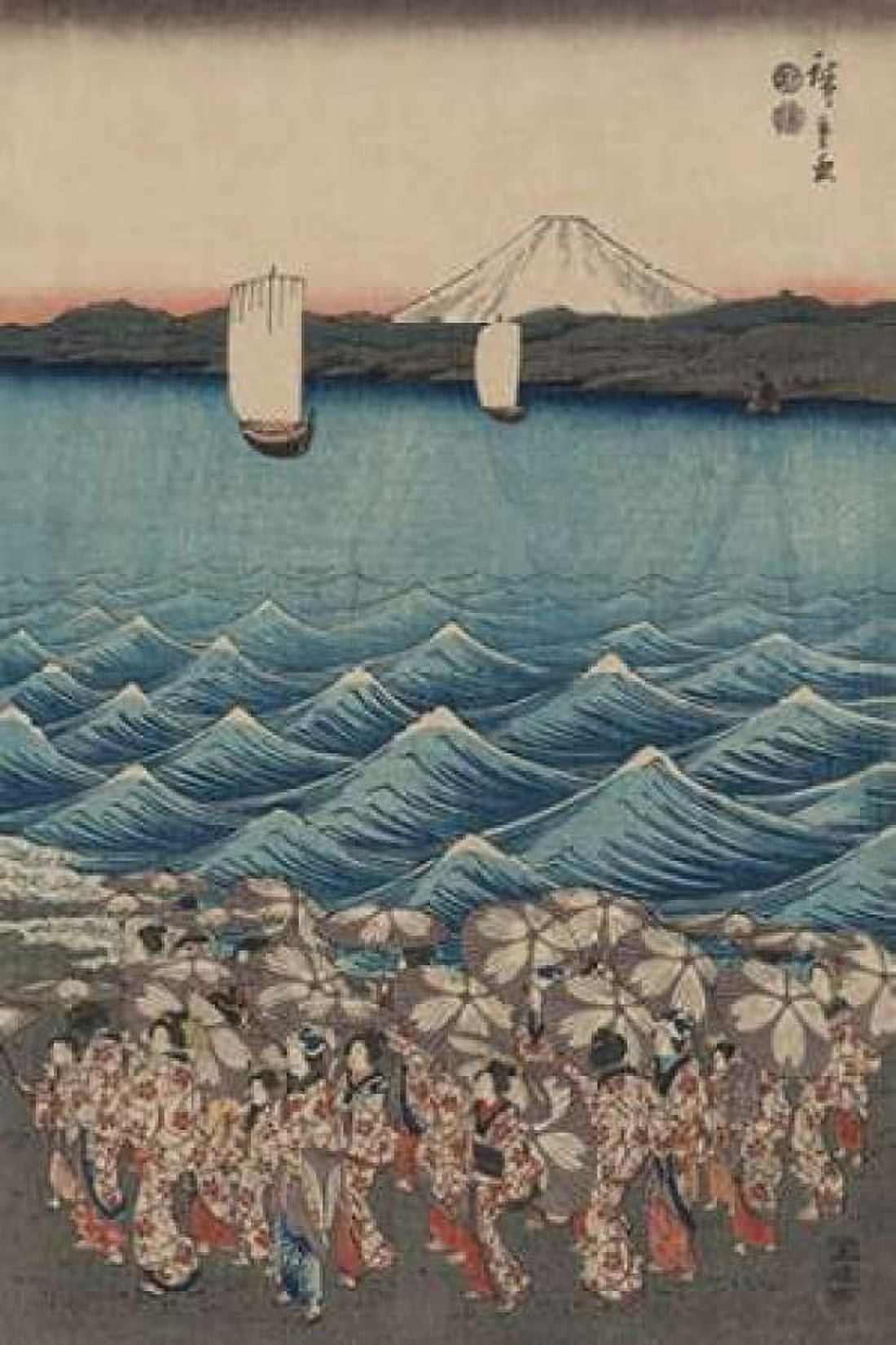 Opening celebration of Benzaiten Shrine at Enoshima in Soshu Canvas Art - Ando Hiroshige (24 x 36)
