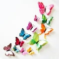 thumbnail image 1 of Openpig 12 PCS Double Wings 3D Butterfly Wall Stickers Decals Art Crafts Decorations for Windows Refrigerator Bedroom Classroom Bathroom Home Office Birthday Party Decor, 1 of 5