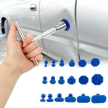 Openpig 19 PCS Dent Repair Puller Kit, Universal T Bar Dent Repair Paintless Dent Repair Puller and 18 Auto Dent Pulling Tabs for Car