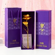 Openpig 24K Golden Rose, Artificial Rose Flower Gifts for Her with Luxury Gift Box Great Gift Idea for Valentines Day, Mothers Day, Birthday, Anniversary