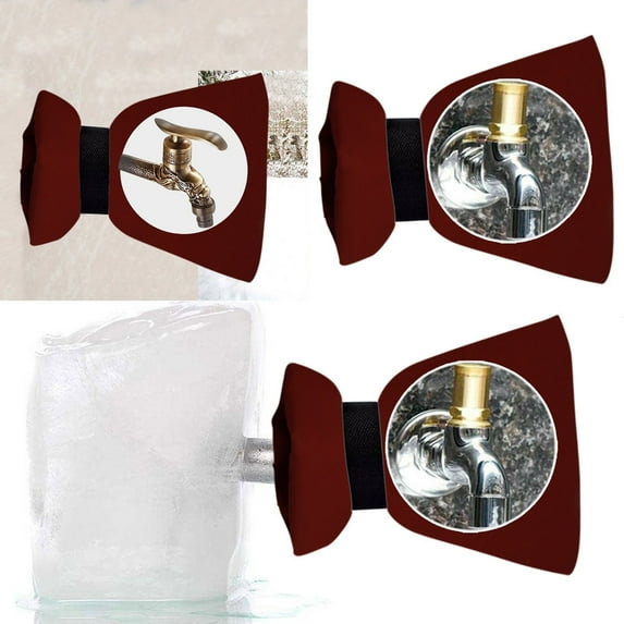 Openpig 2pcs Winter Outdoor Faucet Cover, Outdoor Faucet Cover Insulation Protector, Waterproof Thickened Hot Water Faucet Sheathing, Winter Waterproof Outdoor