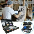 thumbnail image 1 of Openpig 75 Piece Drawing & Sketching Set | Graphite, Charcoal, Pastel, Metallic & Water Soluble Pencils + Sticks, Fineliners | For Professionals, Adult Artists | In Tough Travel Case, 1 of 9