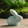 thumbnail image 1 of Openpig Adorable Vintage Ceramic Bunny Figurines Handcrafted Desktop Decor Miniature Home Desktop Craft Ornament Accessories, 1 of 4