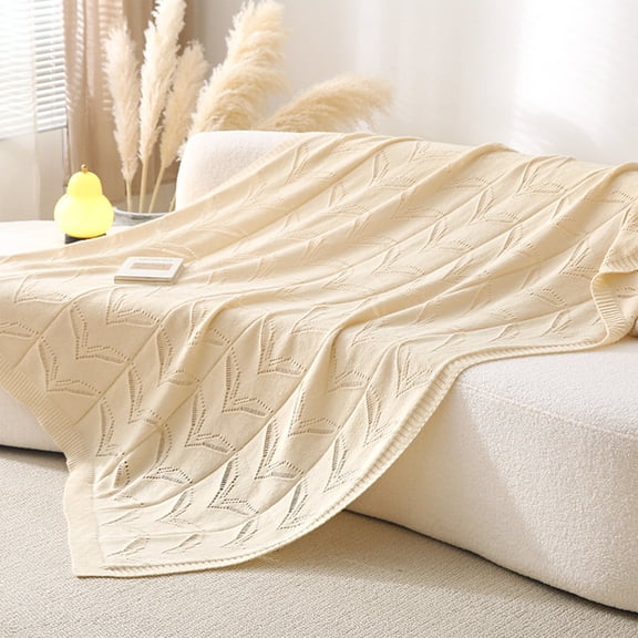 Openpig Bedding Cotton Dark Grey Lightweight Knit Throw Blanket for Couch Sofa Bed – 51 x 67 Inch, Machine Washable, Home Décor