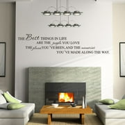 Openpig The Best Things in Life are The People You Love The Places You've Been and The Memories Vinyl Wall Decal Quotes Inspirational Sayings Wall Art Living Room Wall Stickers Home Decoration