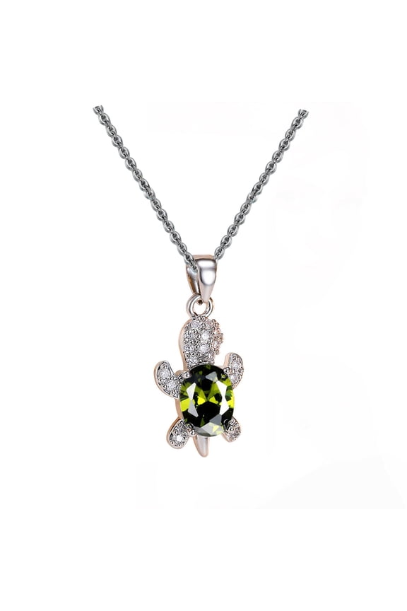 Birthstone Turtle Necklace Jewelry For Women Blue Nice Processed