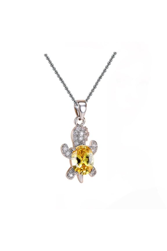Birthstone Turtle Necklace Jewelry For Women Blue Nice Processed
