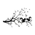 Openpig Black Cat on Tree Branches Wall Decor Stickers Nursery Leaves