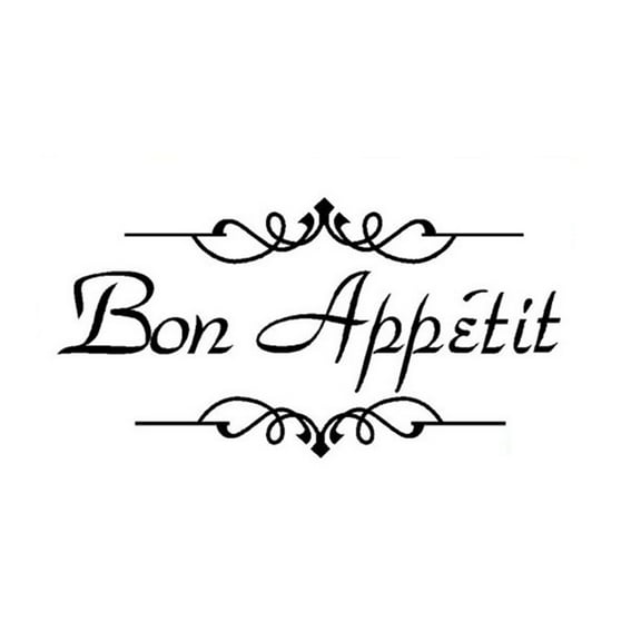 Openpig Bon Appetit- Carved Letters Wall Decal Kitchen Quotes Wall Words Dinner Room Art Letters Décor