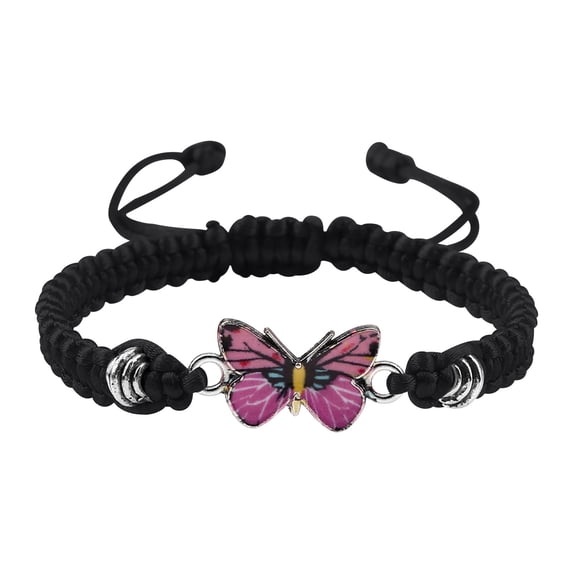 Openpig Butterfly Charm Bracelet String Handmade Woven Adjustable Braided Rope for Couple Women Friendship Party Jewelry