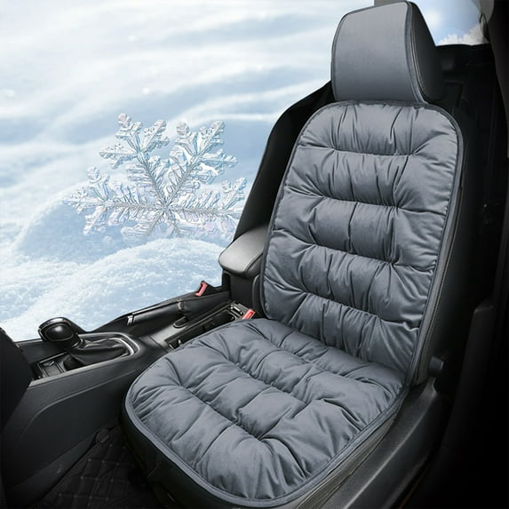 Openpig Car Winter Warm Plush Cushion Single Warm Seat Cushion For The Front Of The Car Thickened Soft Plush Material Stuffed Cotton Easy To Install