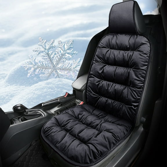 Openpig Car Winter Warm Plush Cushion Single Warm Seat Cushion For The Front Of The Car Thickened Soft Plush Material Stuffed Cotton Easy To Install