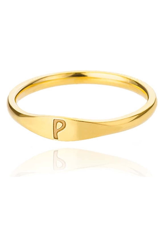 Clearance 26 Letter Plain Ring, Initial Ring, Wearing Your Or Your Lover's Initials