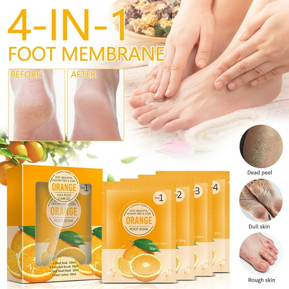 Openpig Clearance 4-in-1 Exfoliating Foot Mask Hydration And Care Natural Plant And Fruit Nutrition Long-lasting Repair Of Foot Skin All-round Of Foot