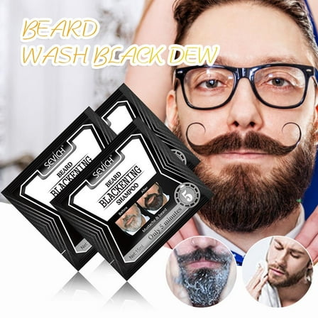 Openpig Clearance Men's Fashion Beard Hair Colouring Tint Cream Moustache Blackening Shampoo 15ml
