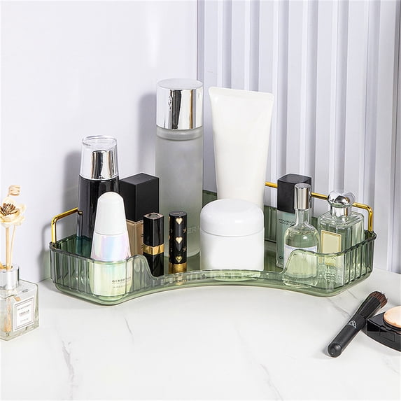 Openpig Corner Bathroom Counter Organizer, Bathroom Countertop Perfume Tray and Vanity Organizer, Makeup Cosmetic Storage, Kitchen, Dresser