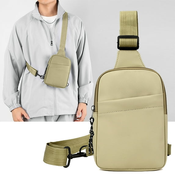 Openpig Crossbody Bag for Men Women Trendy, Small Sling Bag Fanny Packs, Black Chest Bag Cross Body Purse Travel Essentials