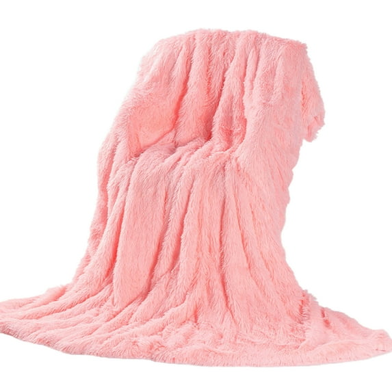 Openpig Faux Fur Throw Blanket, Super Soft Lightweight Shaggy Fuzzy Blanket Warm Cozy Plush Fluffy Decorative Blanket for Couch, Bed, Chair(31"x47")