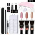 thumbnail image 1 of Openpig Gel Nail Kit, 6 Colors Nude Pink Black Builder Gel Nail Extension Kit for Beginners with Everything Nail Art DIY at Home, C, 1 of 2