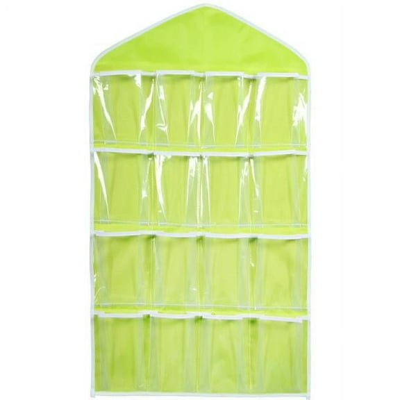 Openpig Hanging Pockets Over The Door: 16 Clear Pockets Hanging Closet Storage Bag Shoe Underwear Sock Bra Organizer