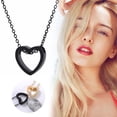 thumbnail image 1 of Openpig Heart Choker Necklace, Dainty Cute Initial Heart Pendant Necklace, Valentine's Day Heart Necklaces for Women, 1 of 2