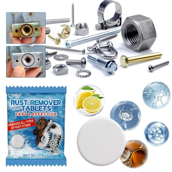 Openpig Heavy Duty Rust Removal Tablets for Metal, Multipurpose Rust Remover Tablets, Stainless Steel Rust Remover Tablets, Powerful Steel Rust Removal