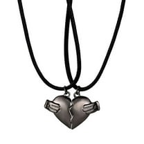 Openpig Magnetic Heart Hug Couple Necklace for Long Distance Him and Her Pendant Necklace Necklace Matching Heart Necklace for Couples