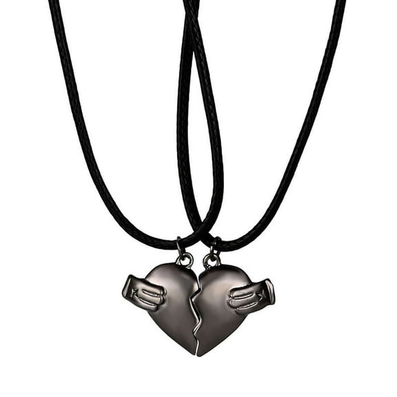 Openpig Magnetic Heart Hug Couple Necklace for Long Distance Him and Her Pendant Necklace Necklace Matching Heart Necklace for Couples