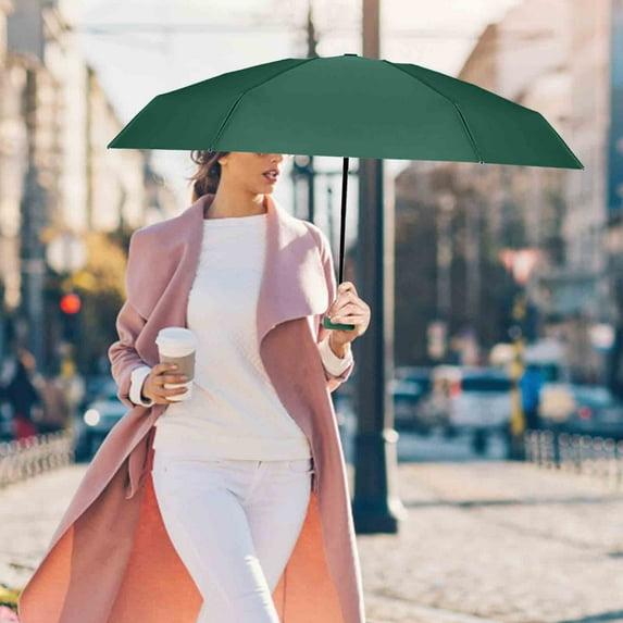 Openpig Mini Windproof Folding Travel Umbrella, Sun & Rain Umbrellas, Compact Portable for Women Men Multiple Colors