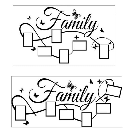 Openpig Photo Frame Photo Gallery Wall Frame Family Picture Wall Decal Picture Frame Tree Family Wall Art Picture Frame Wall Decal Photo Collage 3D Acrylic Sofa Wall