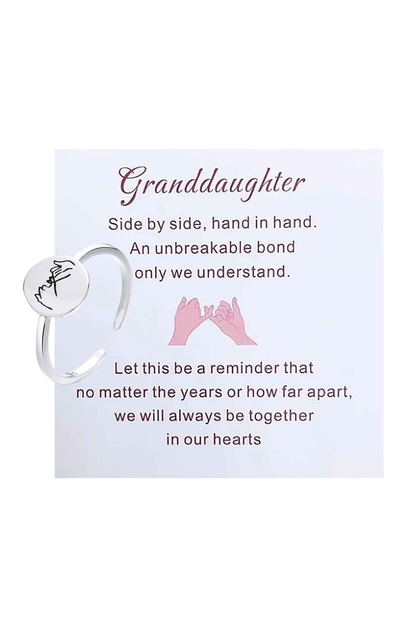 Pinky Promise Ring, Sterling Silver Friendship Rings for Women Friends, Gift Jewelry for Best Friends Statement Rings for Besties