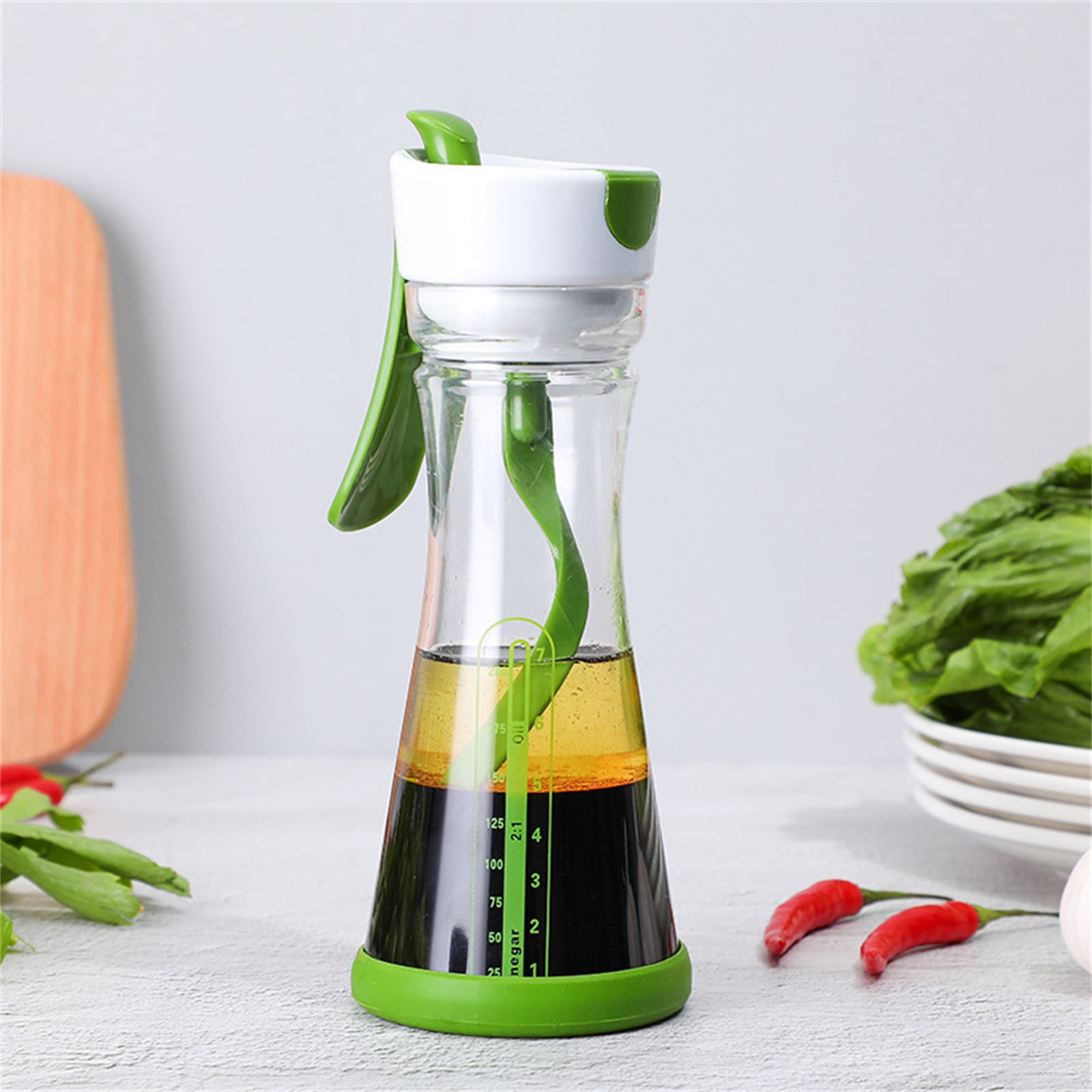 Openpig Salad Dressing Mixer, Leak Proof, Soft Grip, Manual Salad