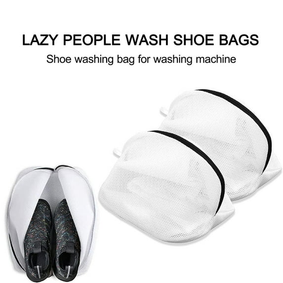 Openpig Shoe Washing Bag, Set of 2 Mesh Shoe Laundry Bags with Zip Closure for Sneakers, Running Shoes, Socks, Bras