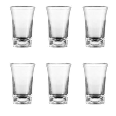 Openpig Shot Glasses, Set of 6, Clear Small Shot Glass for Whiskey Tequila Vodka, Shot Glasses with Heavy Base, Clear Shot Glass (6 Pack) Glass Shot Glasses