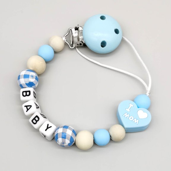 Openpig Silicone Pacifier Clip with One-Piece Design for Baby Boys and Girls, Soft Flexible Clips with Texture for Baby Essentials