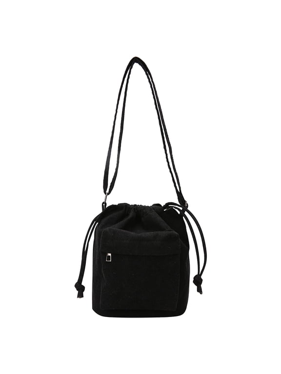 Small Canvas Crescent Tote Handbag Mini Crossbody Cellphone Sling Bag Purses With Adjustable Strap & Zipper