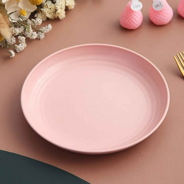 Openpig Snack Plates, Reusable Plate Set Dishwasher & Microwave Safe, Unbreakable Dinner Plates, Plastic Plates Reusable