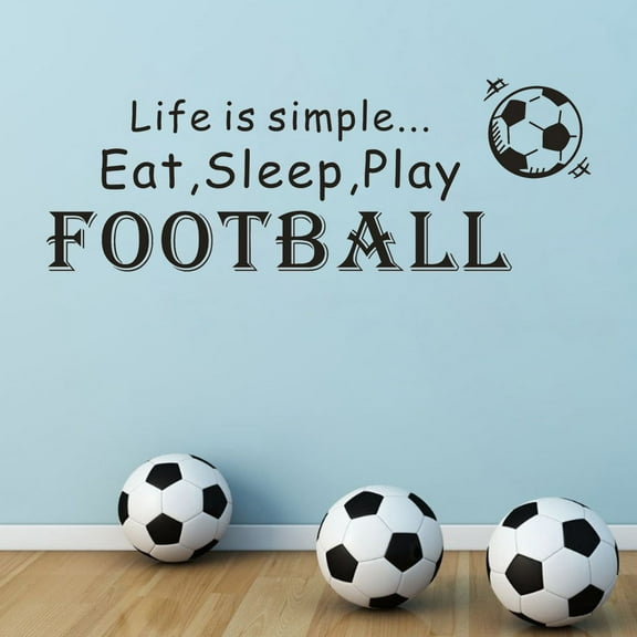 Openpig Soccer Sports Wall Decal -Football Wall Decor with No Grass Stains and Unforgettable Memories - Boys' Art Lettering